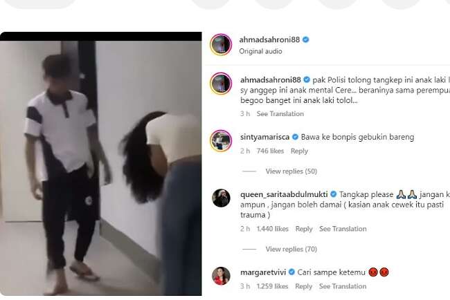 Viral Video Cowok Aniaya Cewek, Anggota DPR Sampai Kesal, Ahmad Sahroni: Pak Polisi Tolong Tangkep Ini!