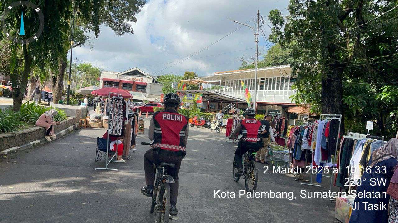 Bulan Ramadan, Dit Samapta Polda Sumsel Tetap Patroli Bersepeda, Untuk Kamtibmas 