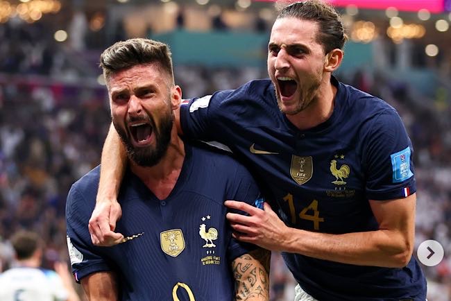 Olivier Giroud Cetak Gol Kemenangan Prancis, Penalti Harry Kane ‘Terbang ke Langit’, Les Bleus Tantang Maroko 