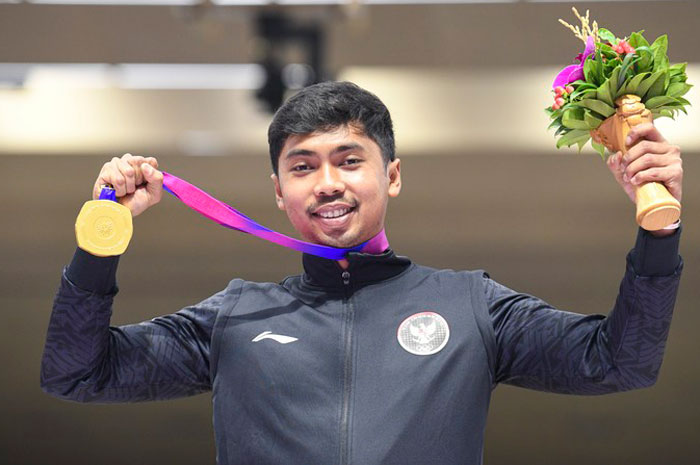 Luar Biasa, Muhammad Sejahtera Sumbang Emas Kedua Indonesia Cabor Menembak Asian Games 2023