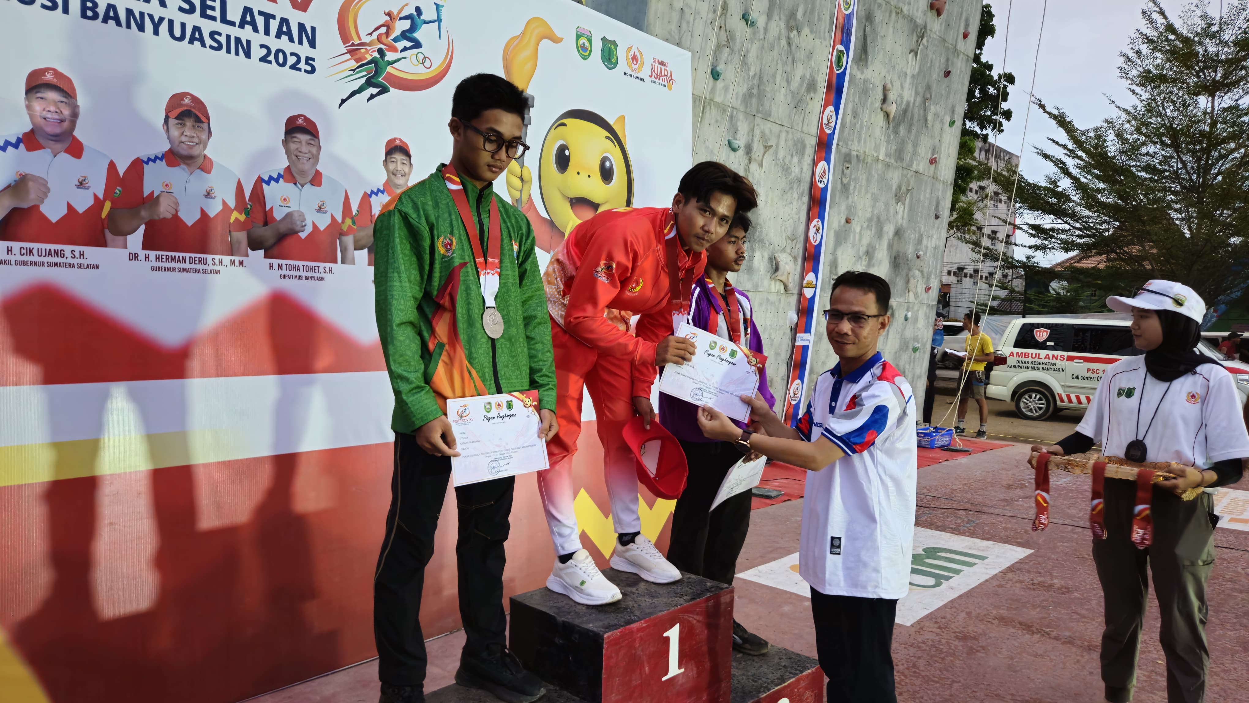 Cabor Panjat Tebing Muba Juara Umum Porprov Sumsel, Bupati Sampaikan Apresiasi