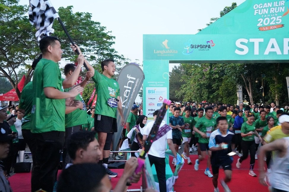 Bupati Panca, Kapolres Ikuti Fun Run ,Semarak HUT ke 80 RI