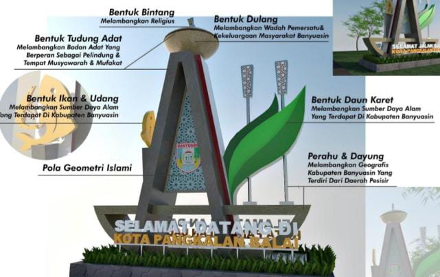 Kota Pangkalan Balai Dibangun Tugu Selamat Datang, Pj Bupati Banyuasin ...