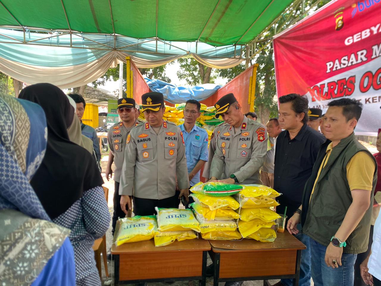 Kerjasama  Dengan Bulog, Polres Ogan Ilir Gelar Gerakan Pangan Murah