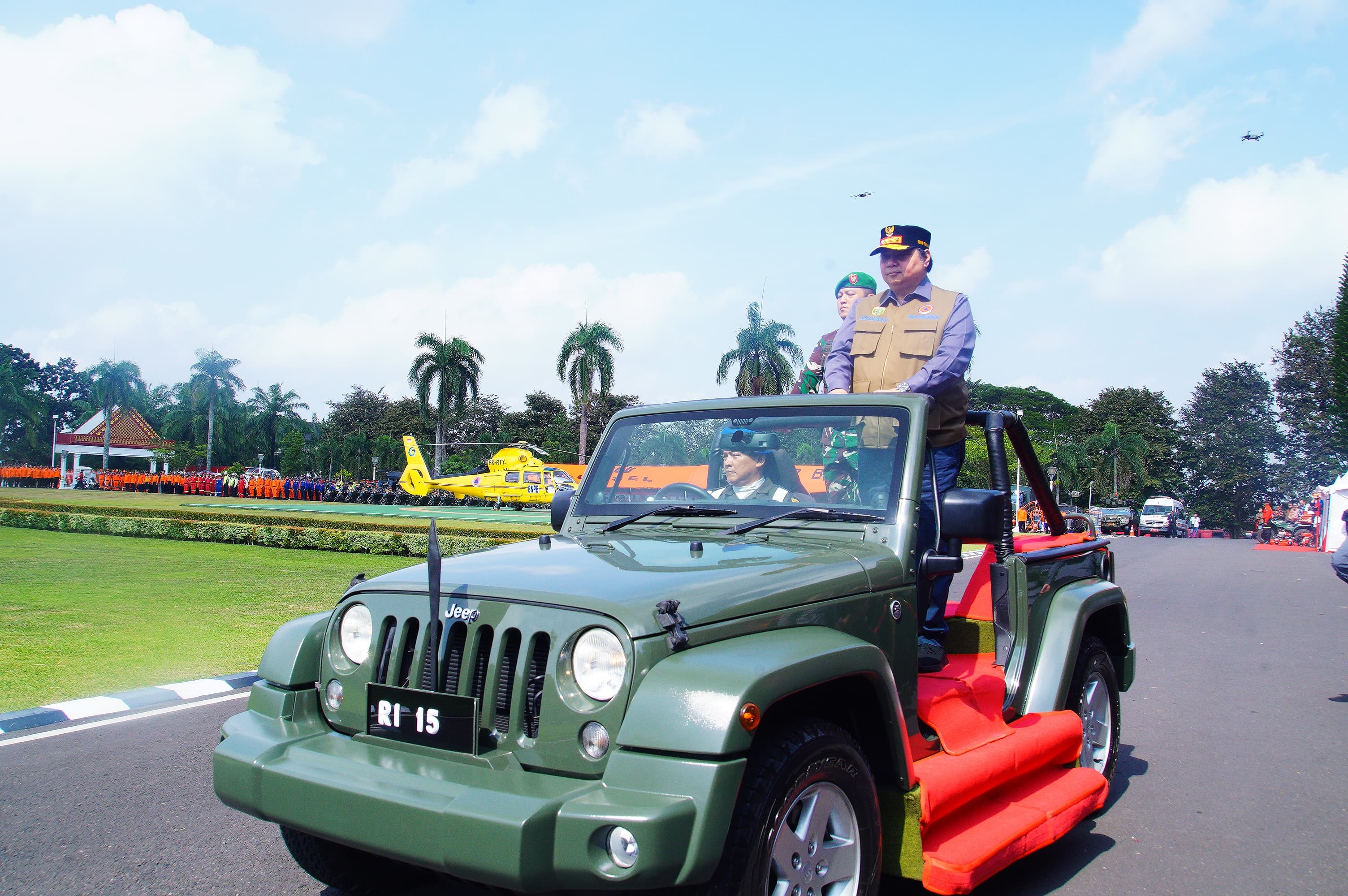 Kunker ke Palembang, Menko Perekonomian Pimpin Apel Karhutla