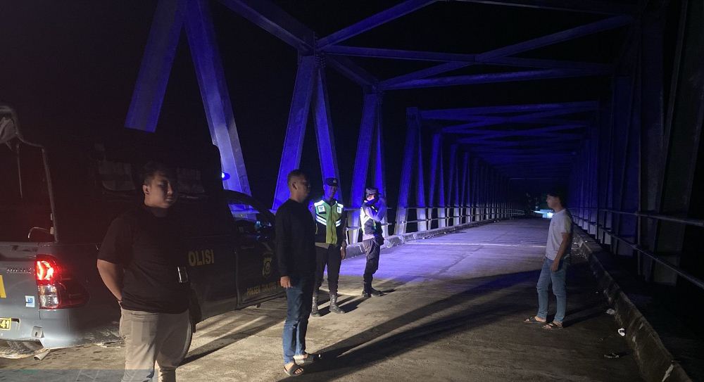 Polsek Tanjung Raja Lakukan Patroli di Jembatan Setan 