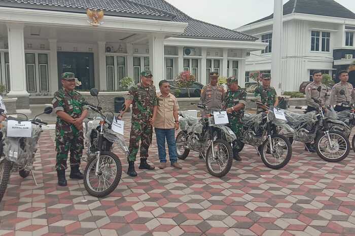 Kodim-Polres Muratara Terima Hibah Motor Trail dari Pemkab