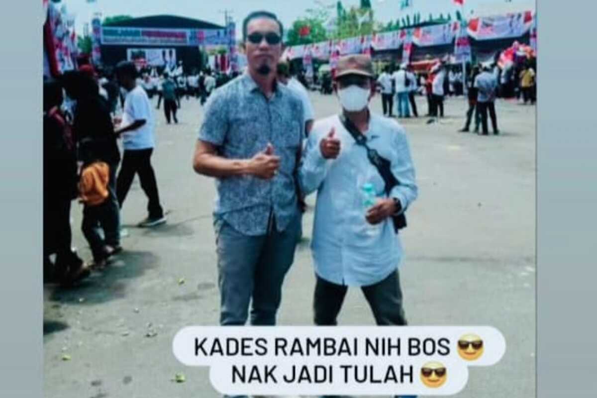 Berswafoto dengan Calon Kada, Kades Rambai OKI Menanti Sanksi