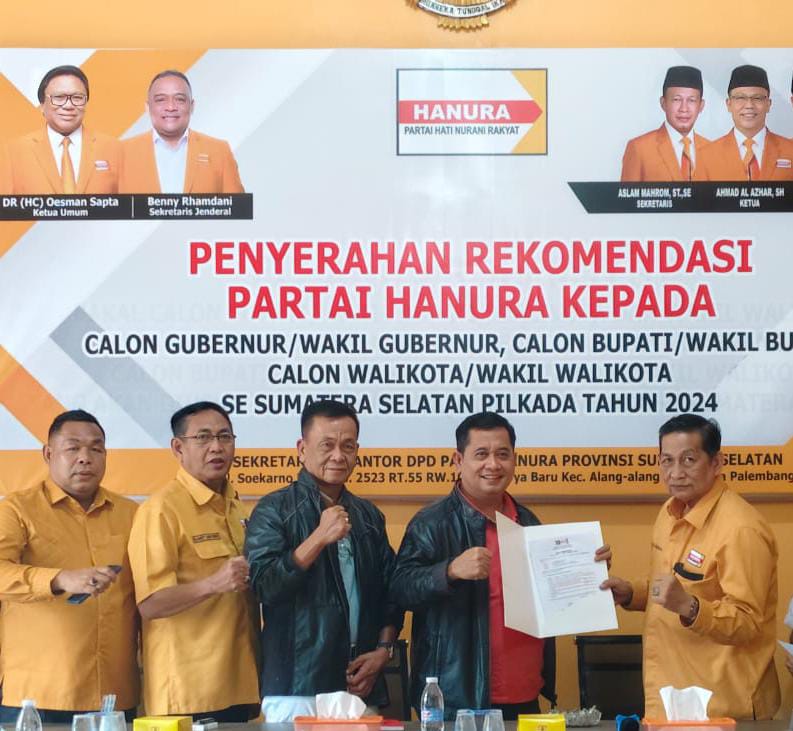 H Askolani Diusung oleh Partai Hanura Jadi Bupati Banyuasin Periode 2024 - 2029 