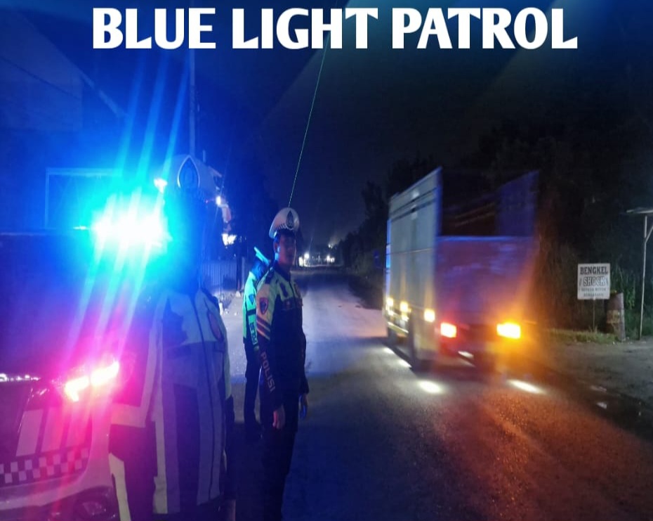 Sat Lantas Polres Ogan Ilir Gelar Patroli Beat dan Blue Light Patrol