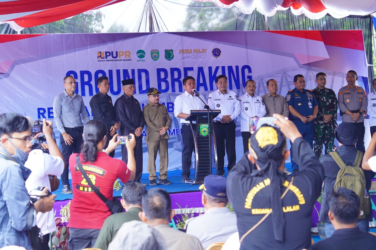 Pembangunan Kembali Jembatan P6 Lalan Dimulai, Gubernur Sumsel Tenggat Selesai 6 Bulan