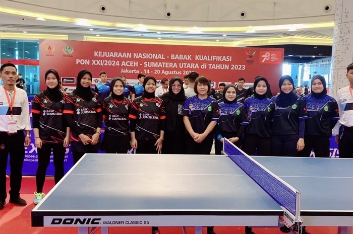 Yes, Tim Putri Tenis Meja Sumsel Lolos PON XXI Aceh-Sumut 2024