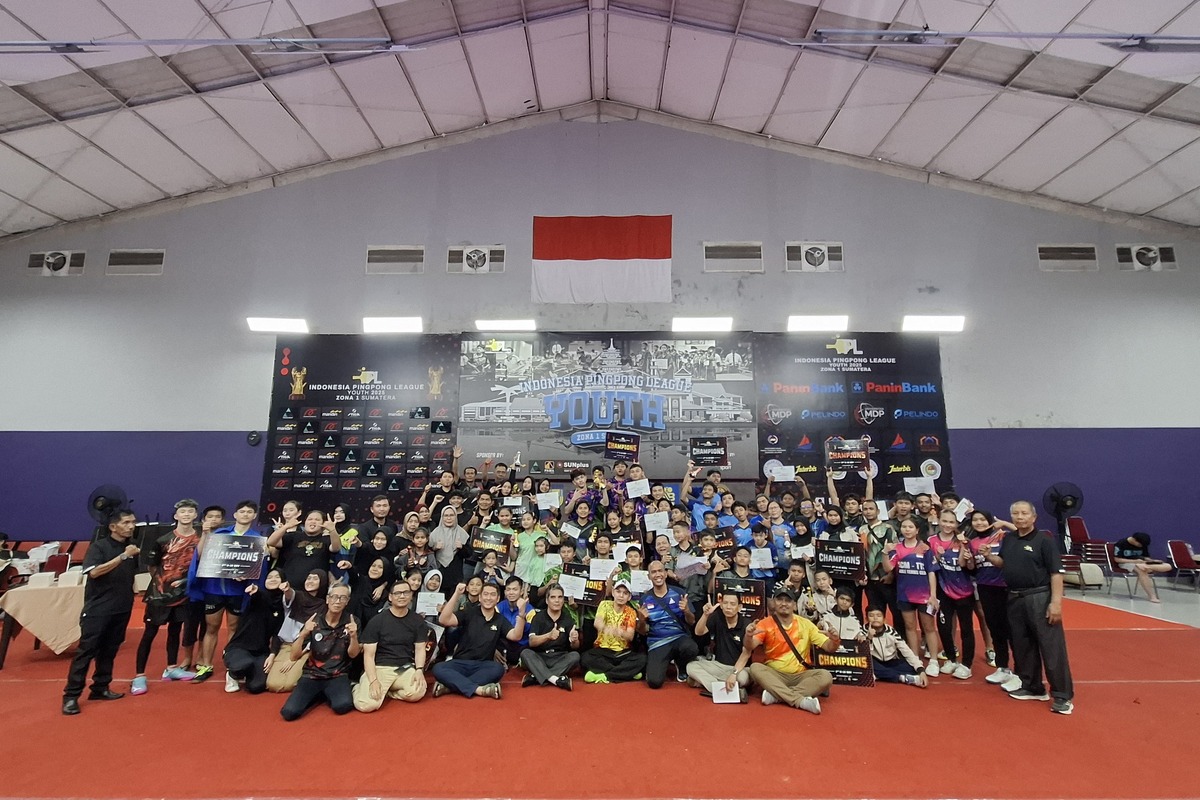 PTM Pundarika Juara Umum Indonesia Pingpong League Youth II Zona Sumatera 2025