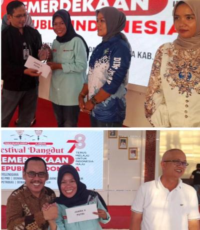 “Laksana Raja di Laut” Menghantarkan Utusan PWI Ogan Ilir Hetty Arnita Juara II Festival Dangdut