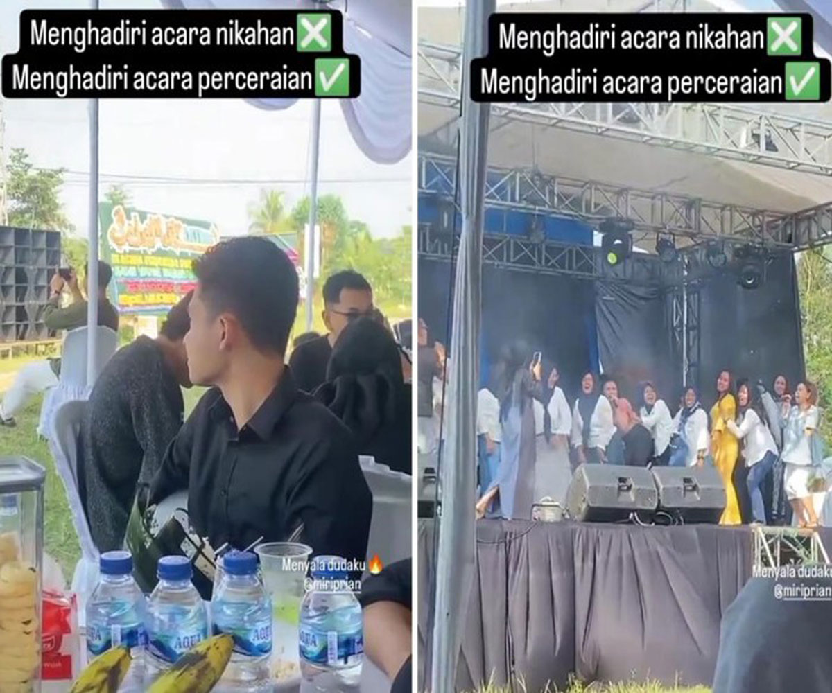 Superunik, Perceraian di Pringsewu Dirayakan dengan Acara Panggung Hiburan