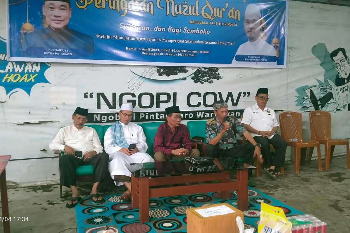 Peringati Nuzulul Quran, Ketua PWI Sumsel Harap Kekompakan Pengurus 