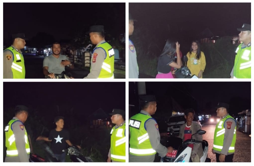 Cegah Terjadinya Tindak Pidana dan Gangguan Kamtibmas, Polsek Pemulutan Laksanakan KRYD di Malam Hari Libur