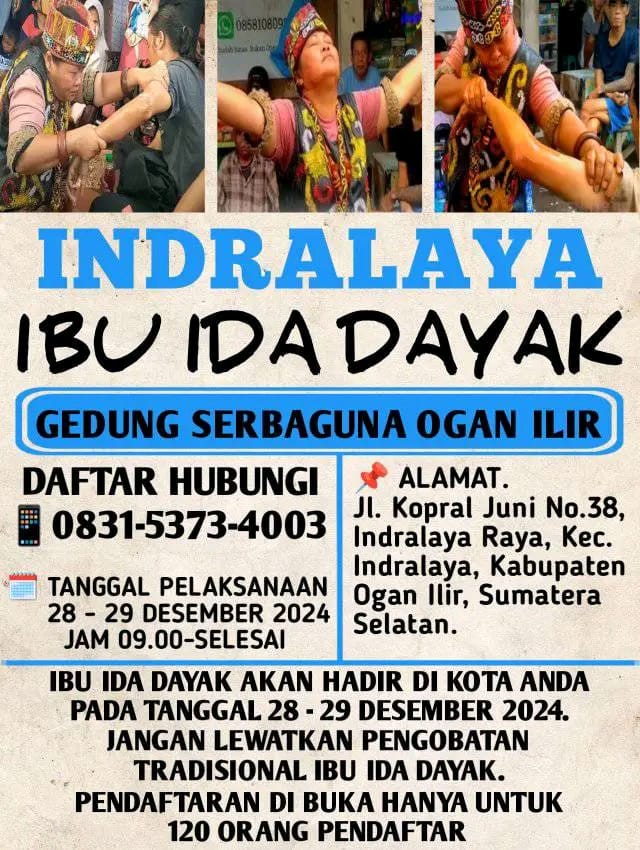 Pengobatan Ida Dayak di Ogan Ilir, Merupakan Kabar Bohong 