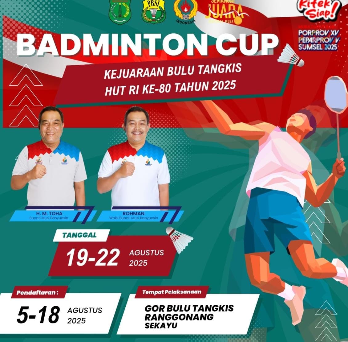 Pengkab PBSI Muba Gelar Turnamen Bulutangkis AntarPNS, Perebutkan Hadiah Jutaan Rupiah