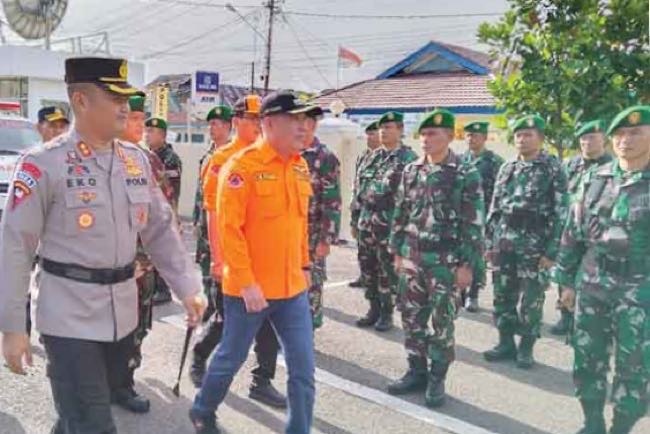 Berkaca Bencana Cianjur, Alam Lahat Berpotensi Terjadi Bencana Banjir dan Longsor, Polres Gelar Apel Siaga