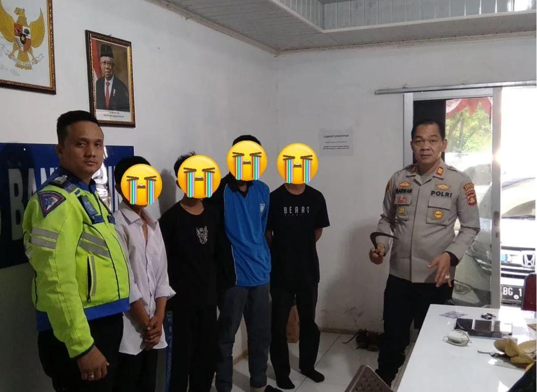 Polisi Amankan 4 Pemuda yang Hendak Tawuran 