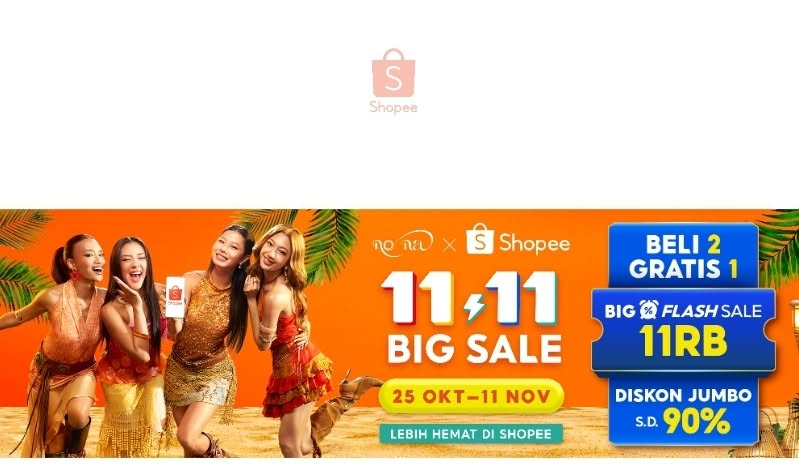  Shopee 11.11 Big Sale Makin Meriah bersama no na, Ada Flash Sale 11RB hingga Diskon 90 Persen!