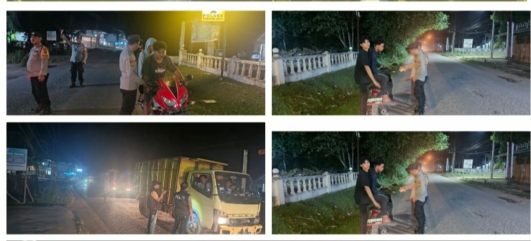 Polsek Tanjung Batu Gelar KRYD di Malam Hari Libur, Razia Kendaraan dan Pencegahan Kriminalitas