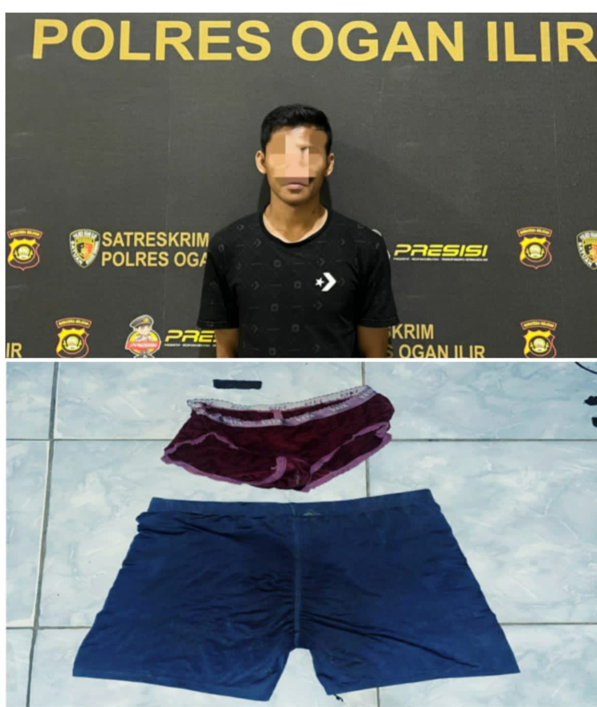 Luka di Bibir, Mahkota Selamat , Pelaku Kekerasan  Seksual Ditangkap Polres Ogan Ilir