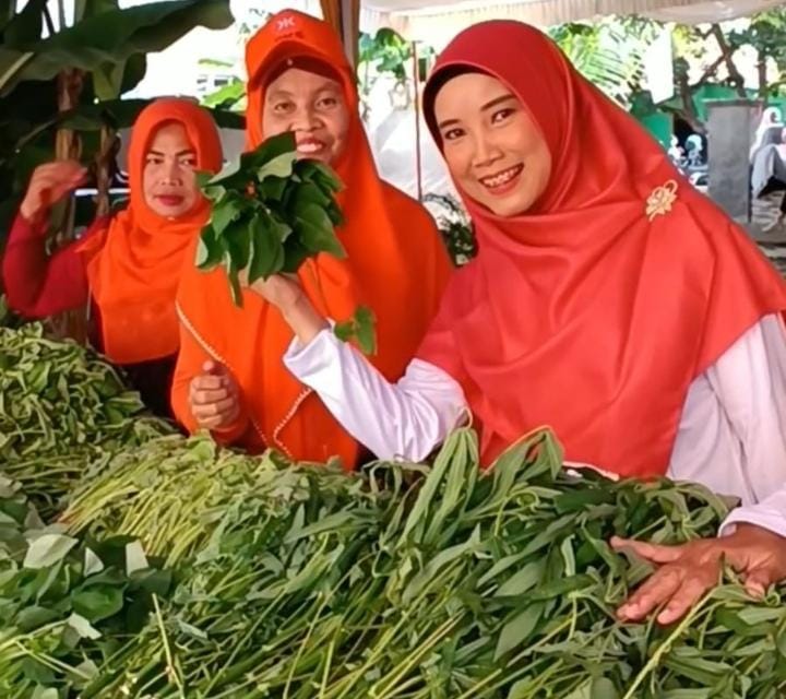 Caleg DPRD Prabumulih, Adakan Kampanye Mini Tukar Sampah dengan Paket Sayuran 