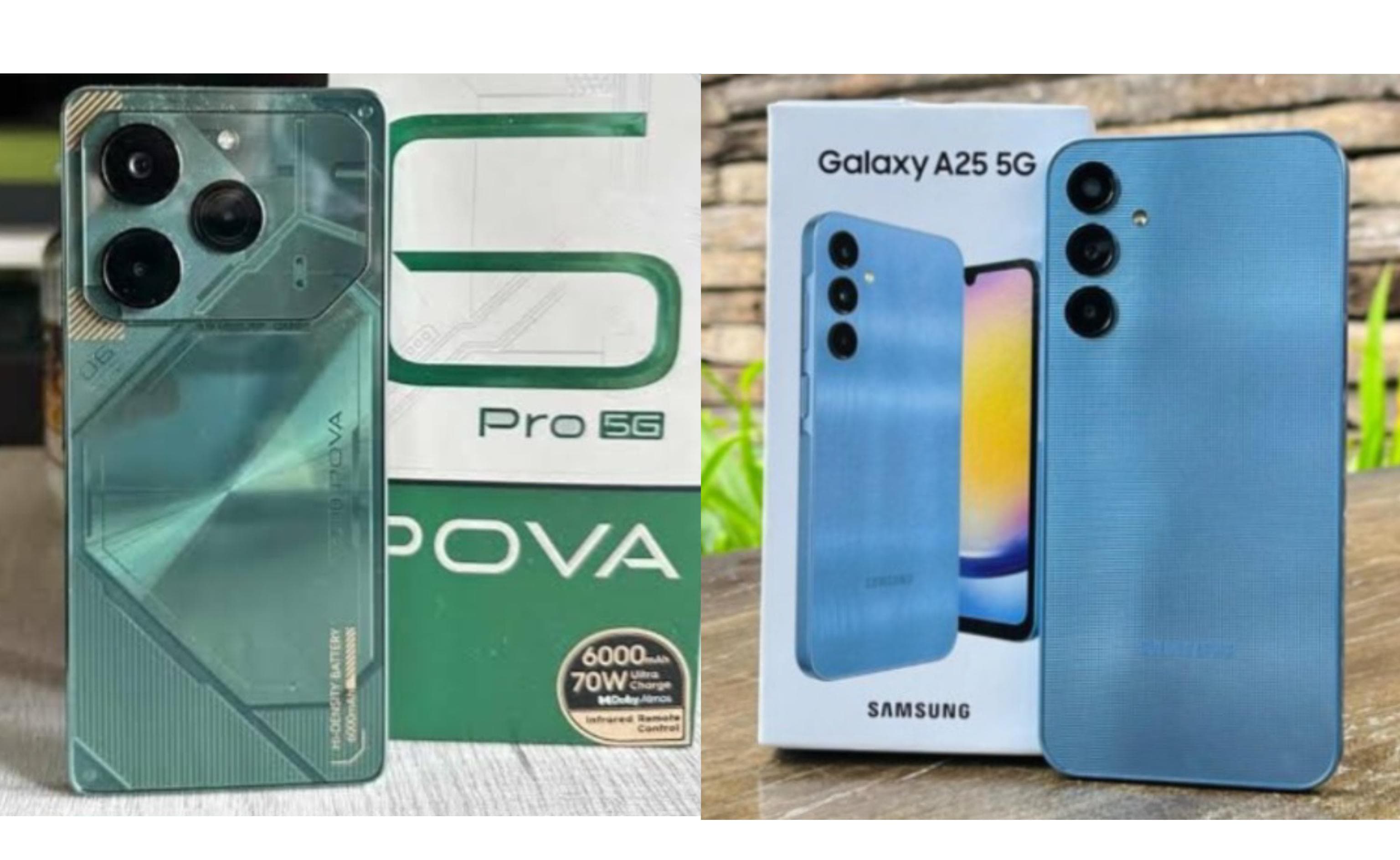 Perbandingan Spesifikasi Tecno Pova 6 Pro 5G vs Samsung Galaxy A25, Mana yang Terbaik?