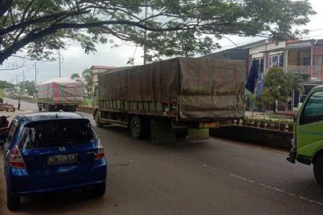 Pohon Perindang di Bahu Jalan, Teror Truk Lintasi Jalinsum di Muratara