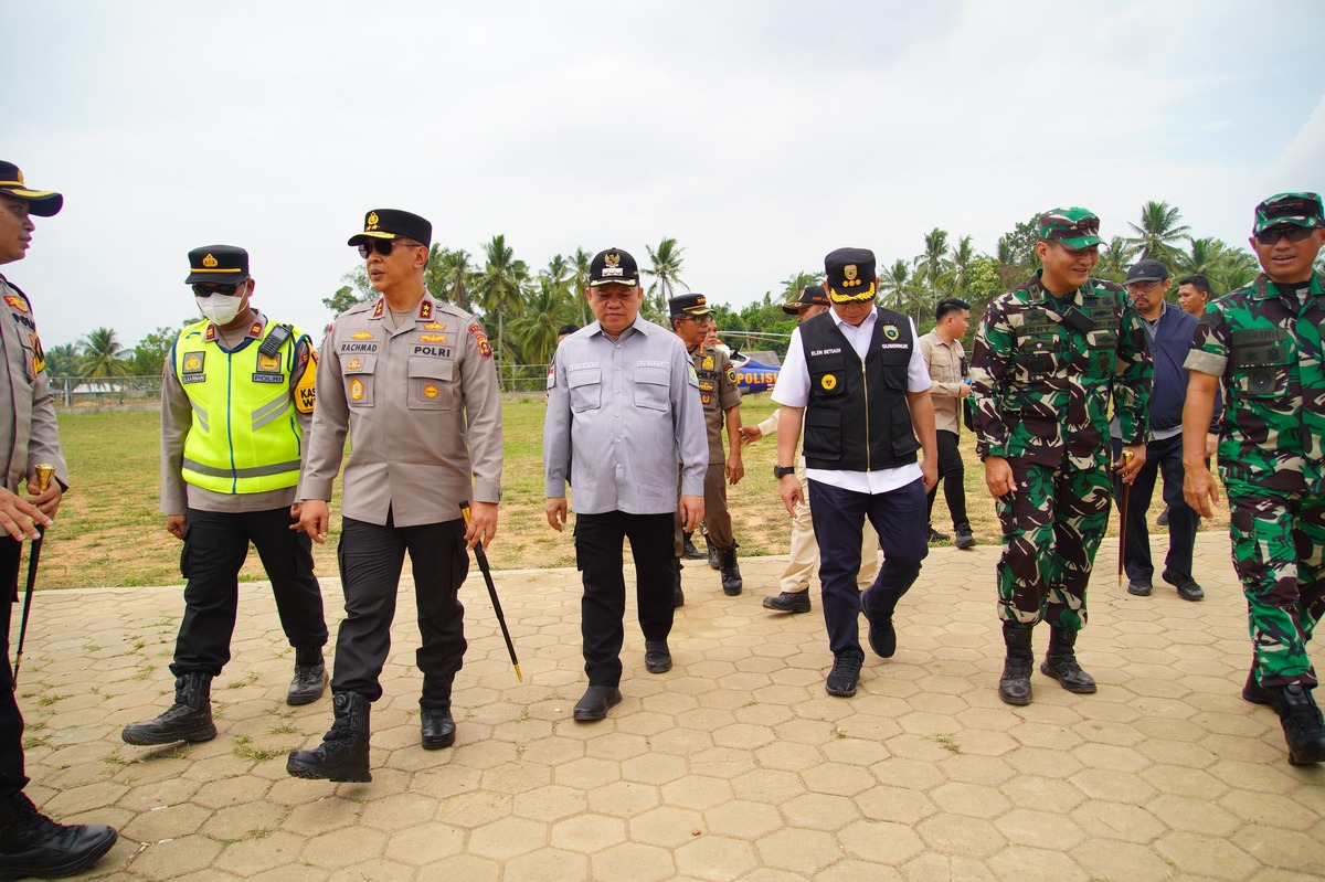 Pj Gubernur Bersama Pangdam II/Sriwijaya dan Kapolda Sumsel Tinjau Jembatan Lalan yang Ambruk