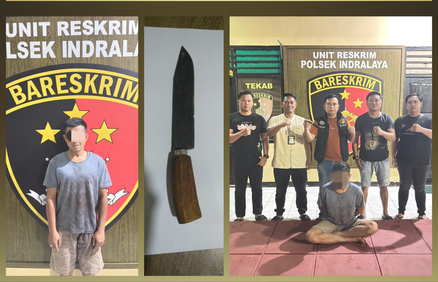 Istri  Gagalkan Penikaman Terhadap  Suaminya, Pelaku  Berhasil Ditangkap  Tim Singo Layo