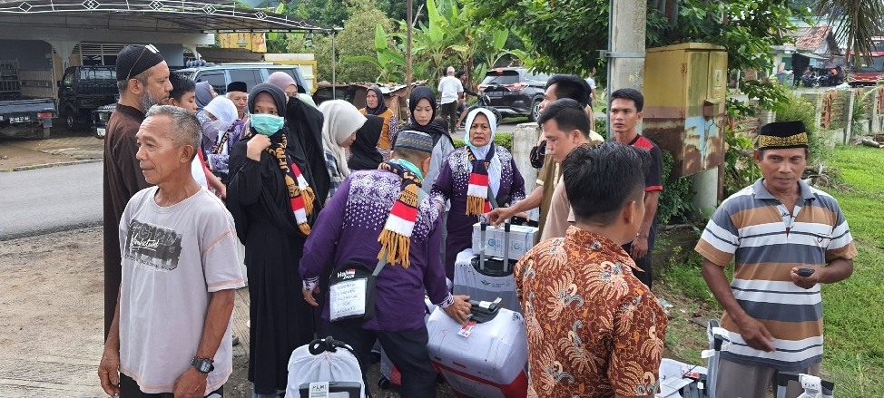 193 Jemaah Haji Kabupaten Muba Kloter 2 Tiba Di Masjid Jamik An-Nur Sekayu