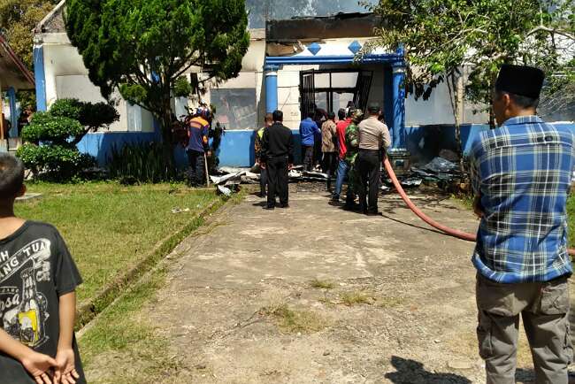 Gedung SMP Negeri 4 Jejawi OKI Terbakar, Kerugian Terus Didata, Sebab Kebakaran Masih Tanda Tanya