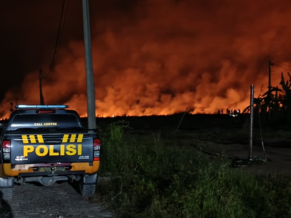 Api Berkobar, Lahap Lahan 7 Hektare di Sungai Rambutan Ogan Ilir 