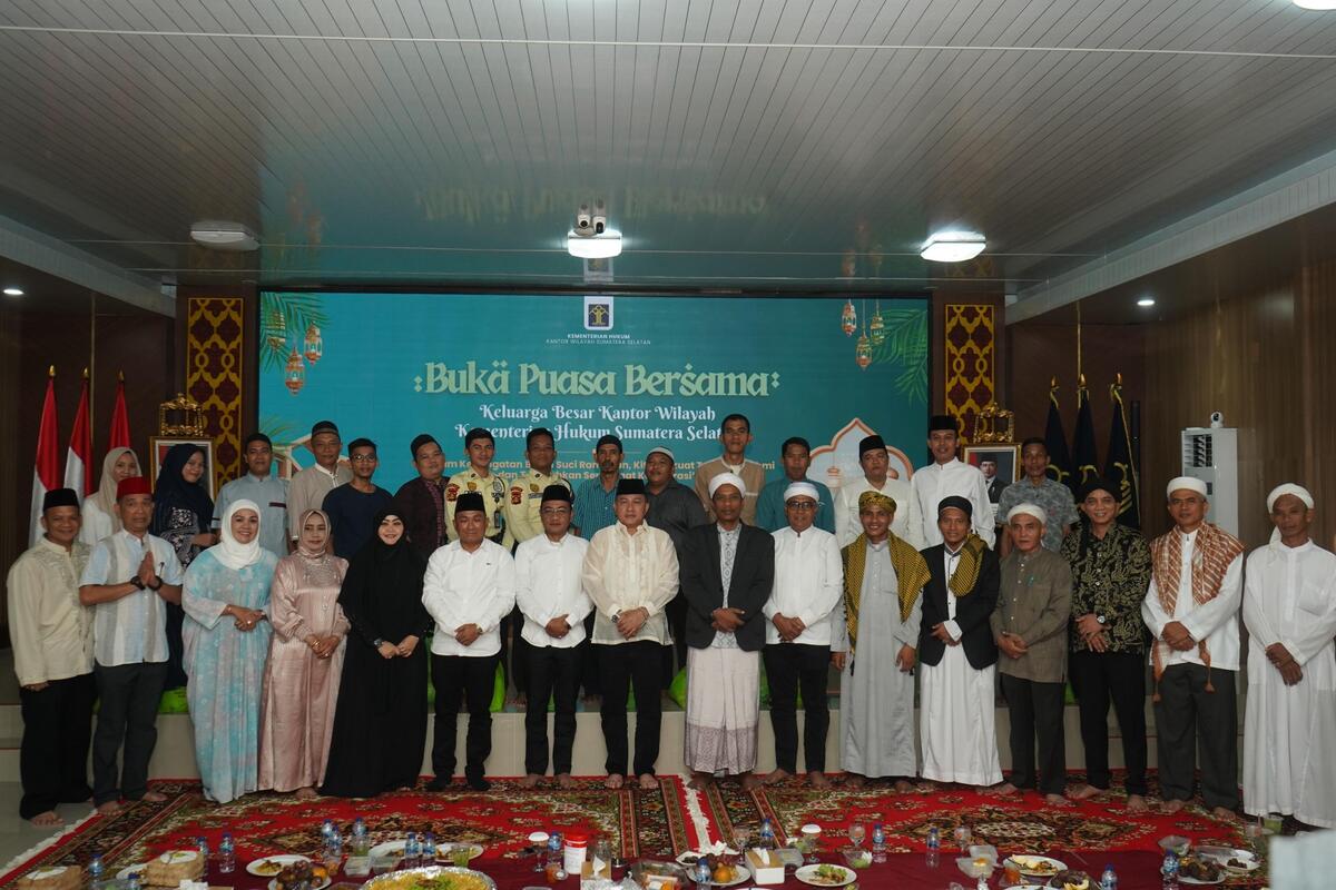 Kanwil Kemenkum Sumsel Buka Bersama, Ketum Majelis Thoriqot Naqsyabandiyah Jadi Penceramah