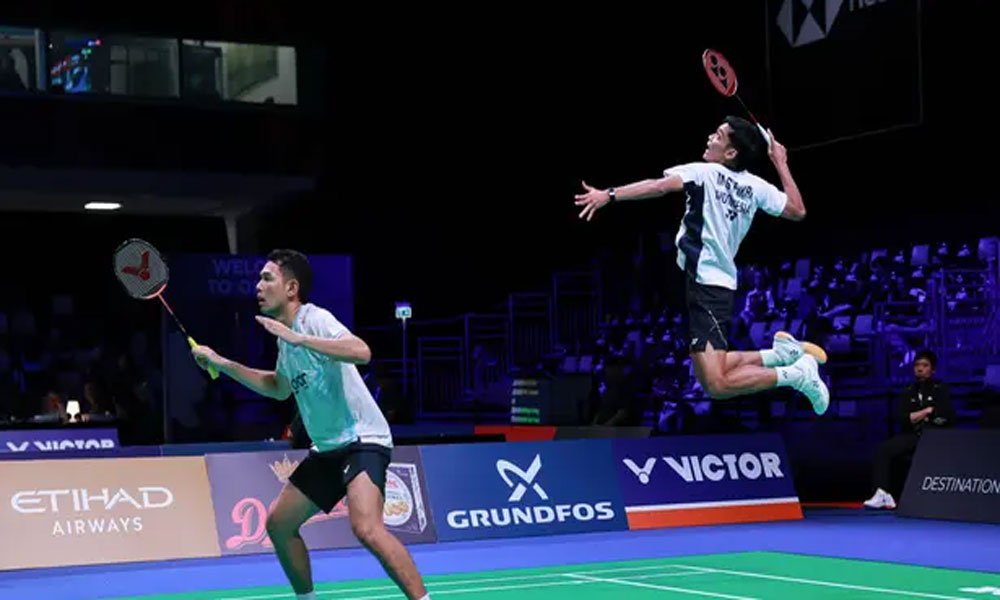 Tumbangkan Ganda China, Fajar/Fikri Tembus Final Denmark Open 2025