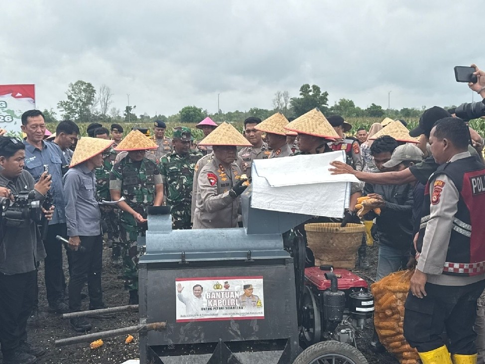 Polda Sumsel Gelar Panen Raya Jagung Serentak Kuartal IV, di Ogan Ilir