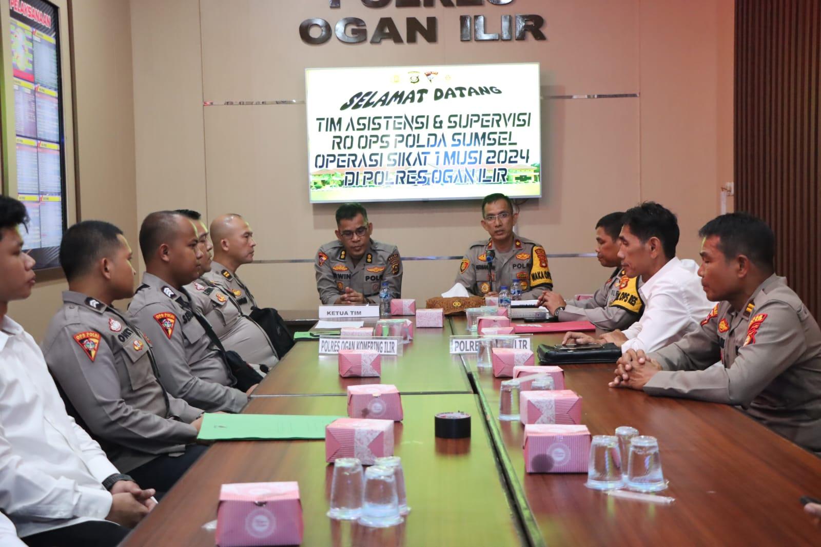 Tim Supervisi Sikat 1 Musi 2024 Polda Sumsel Kunjungi Polres Ogan Ilir 