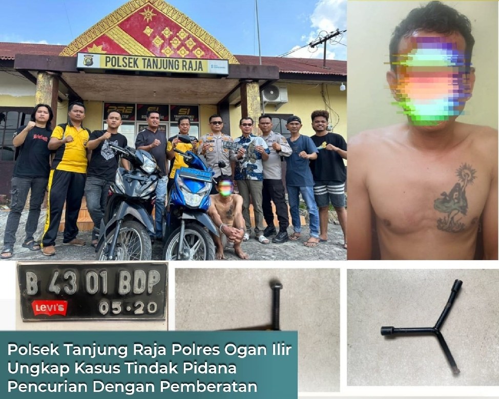 Curat Didua Lokasi,  Warga OKI  Ditangkap  Polsek  Tanjung Raja 