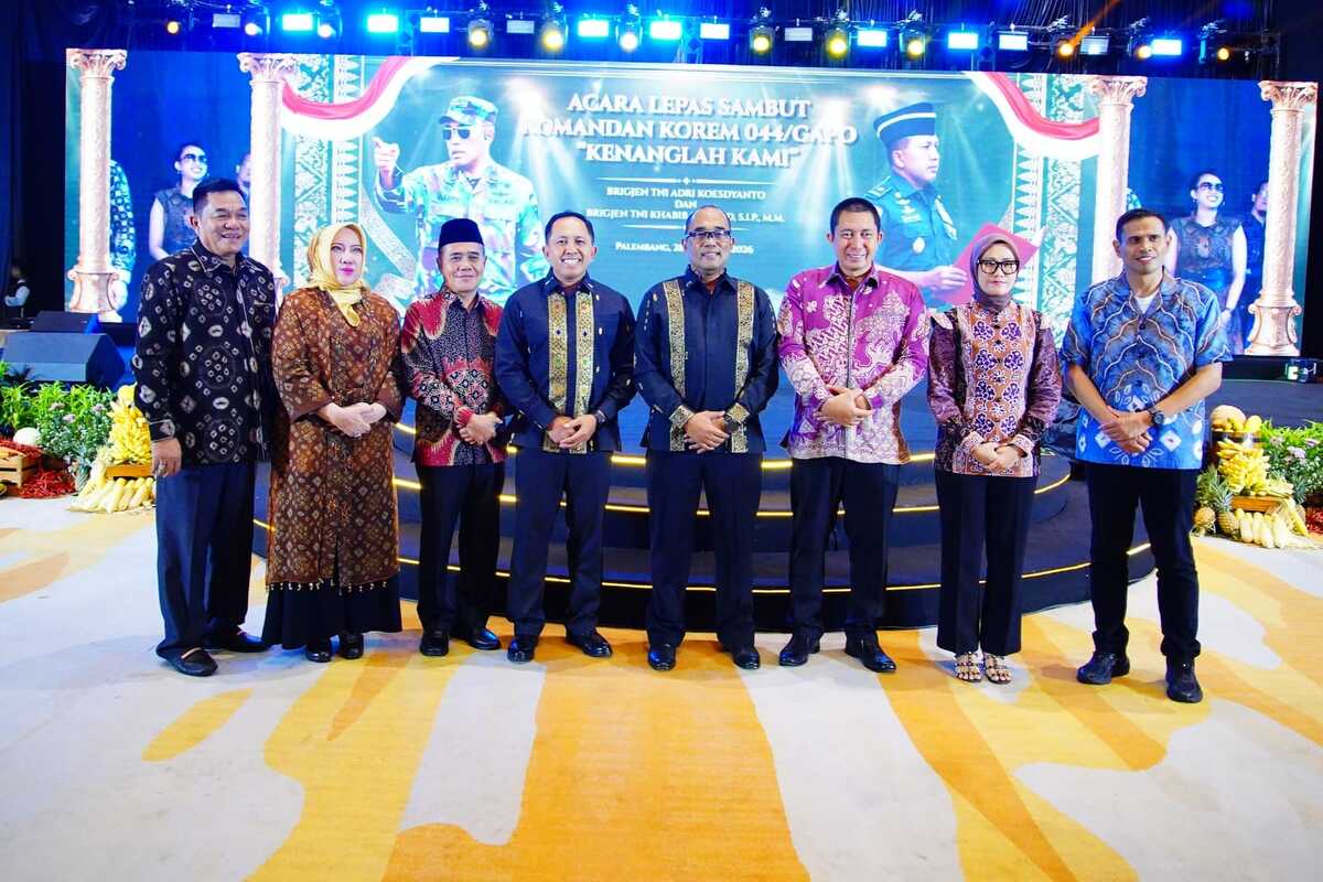 Hadiri Lepas Sambut Danrem 044 Gapo, Bupati Muba Siap Bersinergi dengan Pejabat Baru