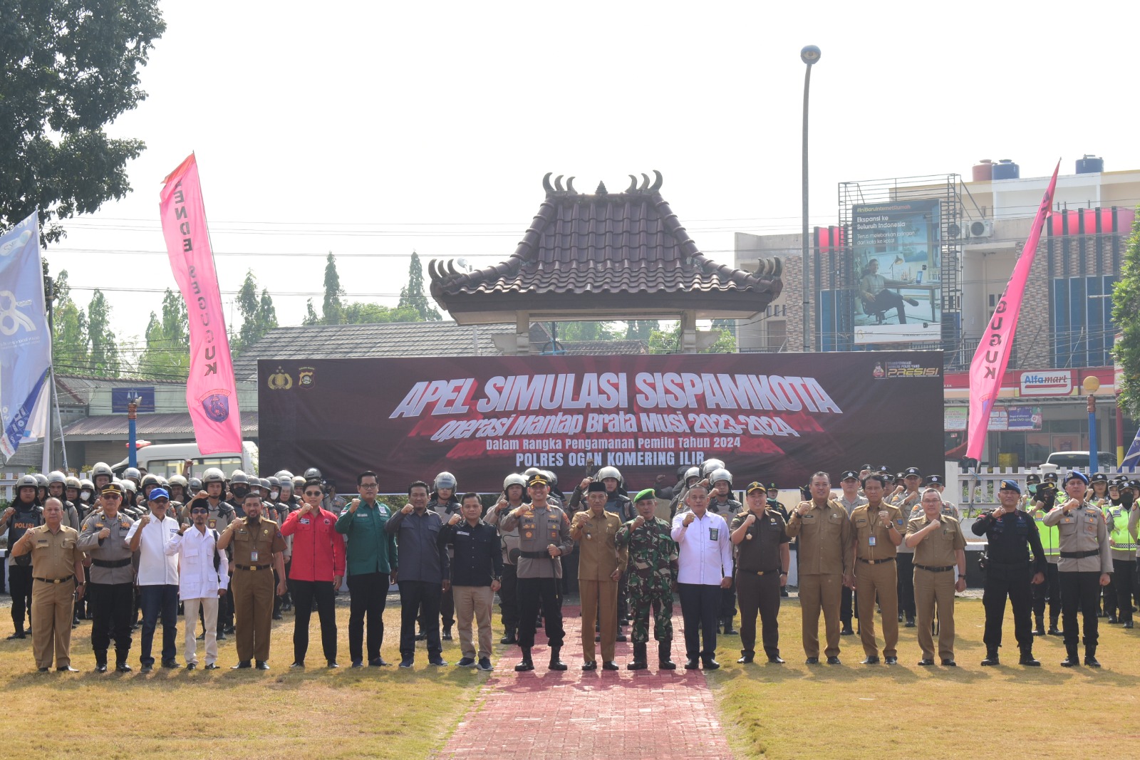 Siap Amankan Pemilu 2024, Polres OKI Gelar Simulasi Sispamkota 