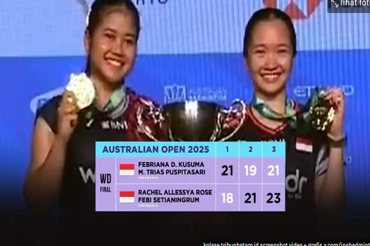 Taklukkan Senior di Final Australian Open 2025, Rachel/Febi Langsung Menangis di Lapangan 