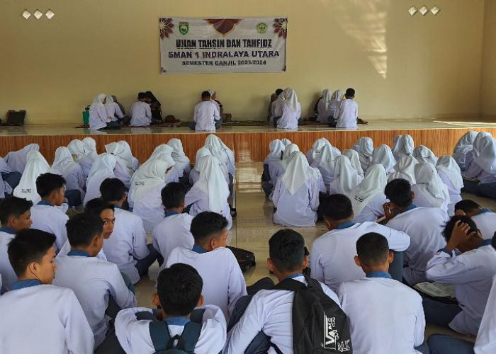 Siswa SMAN 1 Indralaya Utara Ikuti Ujian Tahsin dan Tahfidz
