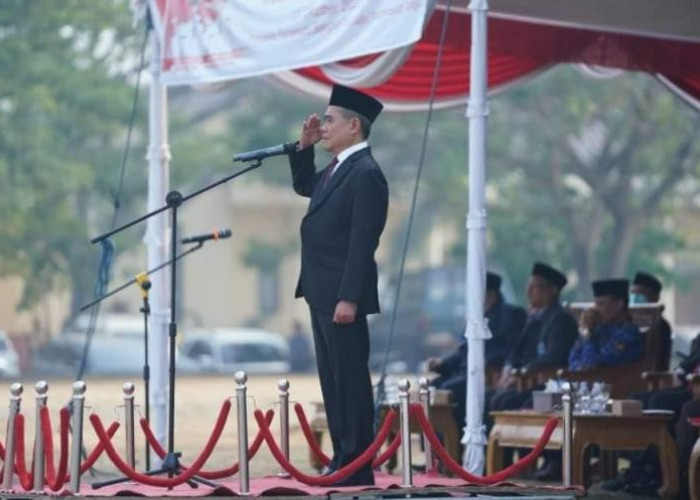 Ditengah Kabut Asap, Pemkab dan DPRD Ogan Ilir, Gelar  Upacara Peringatan Hari Kesaktian Pancasila