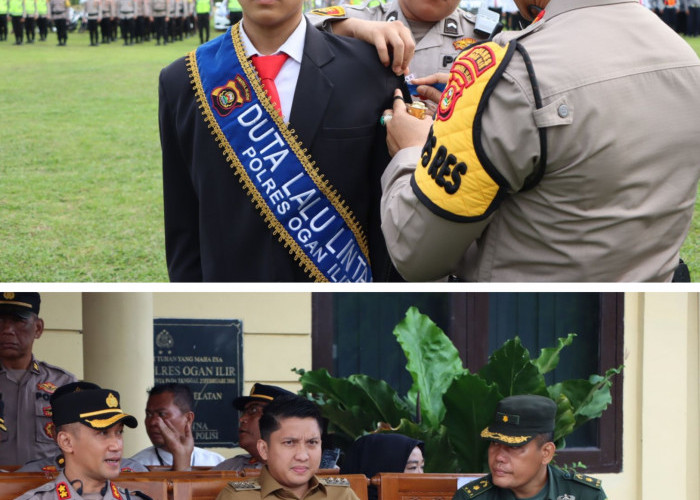 Siswa SMAN 1 Indralaya Disematkan  Pada Gelar Pasukan Keselamatan Musi 2024 Polres Ogan Ilir.