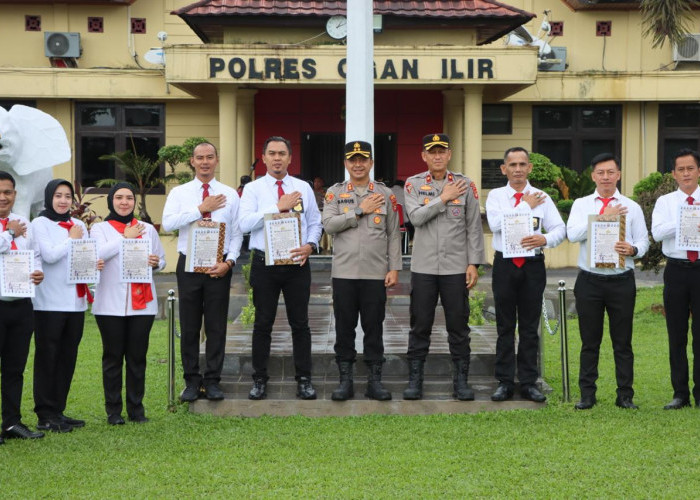 Ungkap Kasus Narkoba, Polres Ogan Ilir Berikan Penghargaan