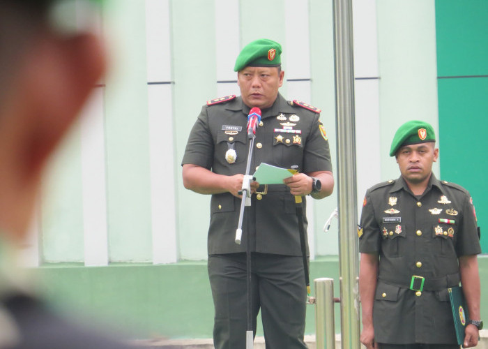 Peringati Hari Juang TNI AD, Kodim 0402/OKI Gelar Upacara