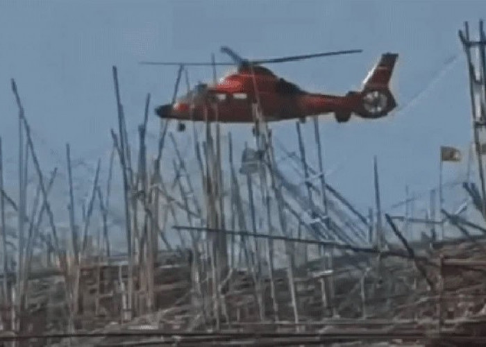 Cuaca tak Bersahabat, Evakuasi Nelayan Terjebak di Tegalbuleud Sukabumi Menggunakan Helikopter